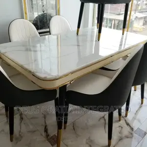 Imported Marble Dinning Table Gold