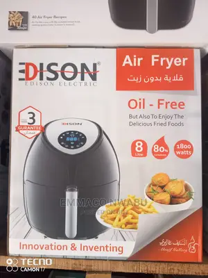 Edison Digital 8 Liters Air Fryer. Oil Free 1800watts.