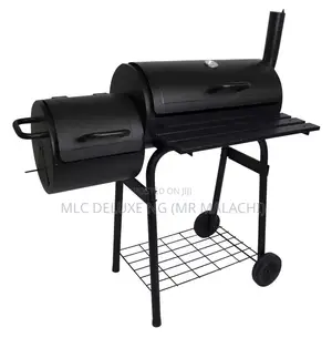 Outdoor Charcoal Barbecue Griller With Side Smoker/BBQ Grill
