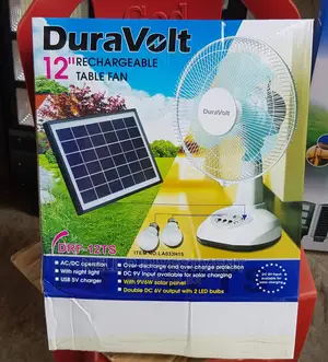 Solar Rechargeable Fan With Panel