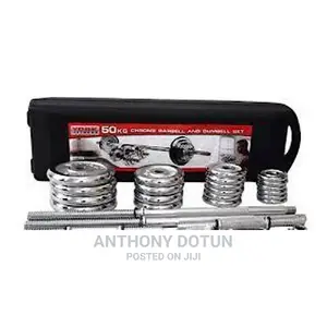 50kg Chrome Dumbell and Barbell