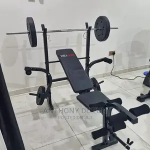 Weight Lifting Bench With 50kg Dumbbell