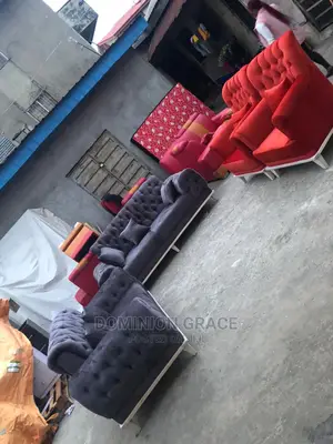 Quality 7 Seater Living Room Fabric Royal Chair