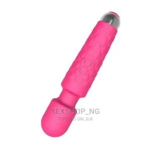 Rotating Head Pink Wand Vibrator