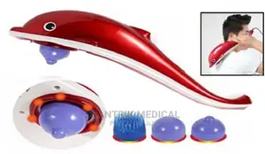 Dolphin Full Body Massager Machine With Attachments Red