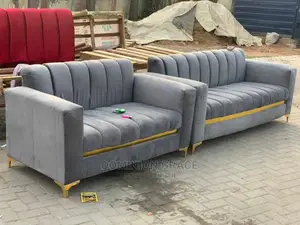 Luxury 5 Seater Living Room Fabric Royal Chair