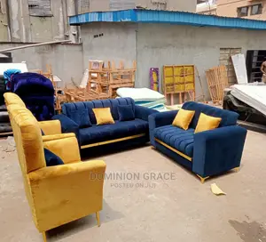 Quality 7 Seater Living Room Fabric Royal Chair