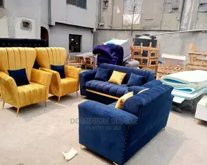 Quality 7 Seater Living Room Fabric Royal Chair
