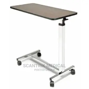 Overbed Table With Wheels Adjustable Laptop Stand Sofa Side