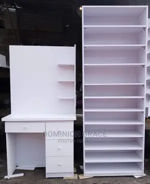 Dressing Mirror Table and Shelve Each