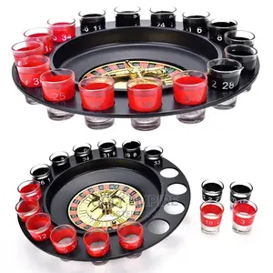 16 Shot Glass Deluxe Russian Spinning Roulette Poker Chips