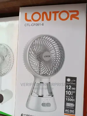 Rechargeable Fan With LED Light.