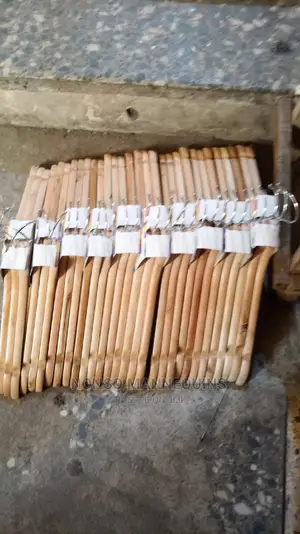 Clean and Neat Wooden Clothes Hangers