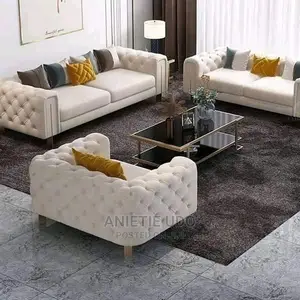 Modern 7 Seater Living Room Fabric Made Royal Sofa Chair.