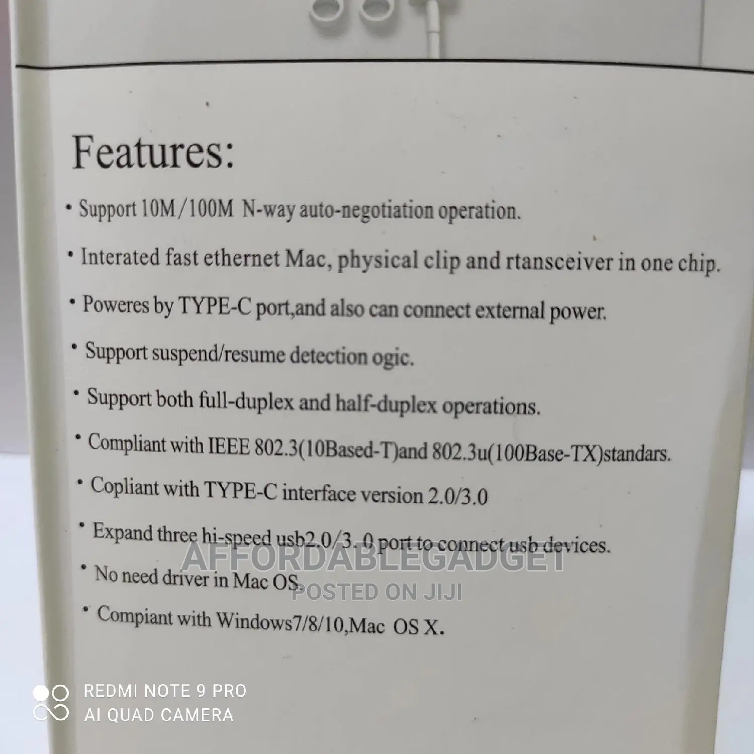 Type C to Lan Adapter With Usb Port