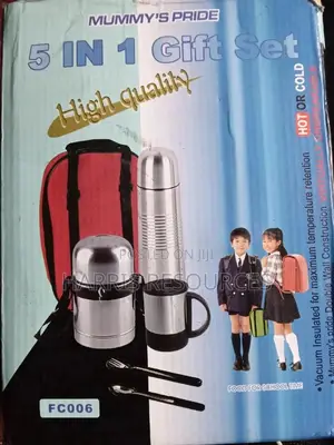 Children Steel Food Flask Set - 5 in 1 Set