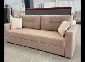 Three Seater Modern Sofa With 2 Throw Pillows