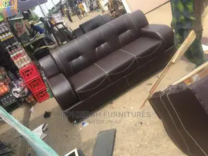 7 Seater Complete Brown Leather Chair