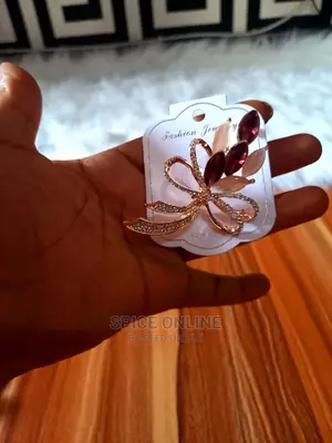 LU; Rose Brooch and Flower Crystal Brooch- Jewelry