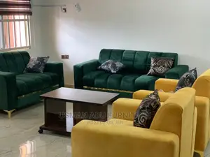 Modern 7 Seater Living Room Fabric Made Royal Sofa Chair.