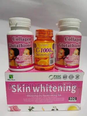 100%Natural Skin Whitening Set (Vitamin C, Glutathione, Tea)