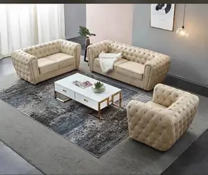 Luxury Living Room Fabric Sofa Chairs.