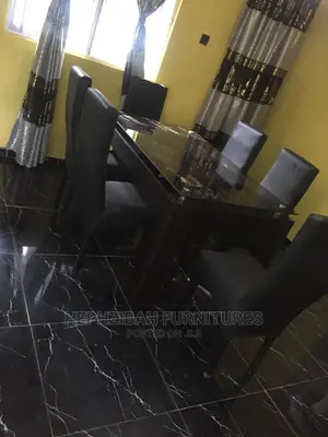 6 Seater Leather Dining Set