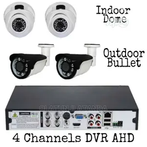 4 Channels Dvr, With 2 Indoor 2 Outdoor Cameras
