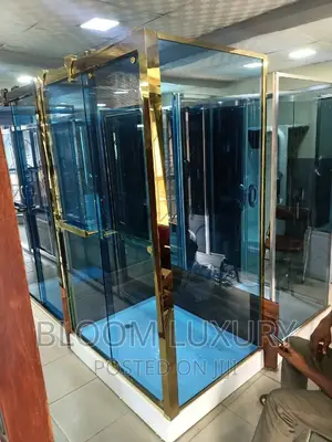 Gold Framed Shower Cubicle 8mm