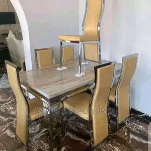 Sets of Marble Top 6 Man Dinning