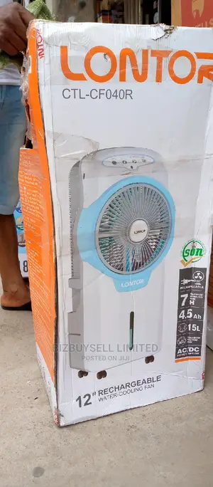 12" Rechargeable Lontor Water Cooling Fan