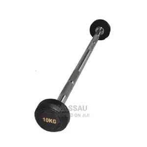 Fixed Olympic Rubber Barbell 10kg