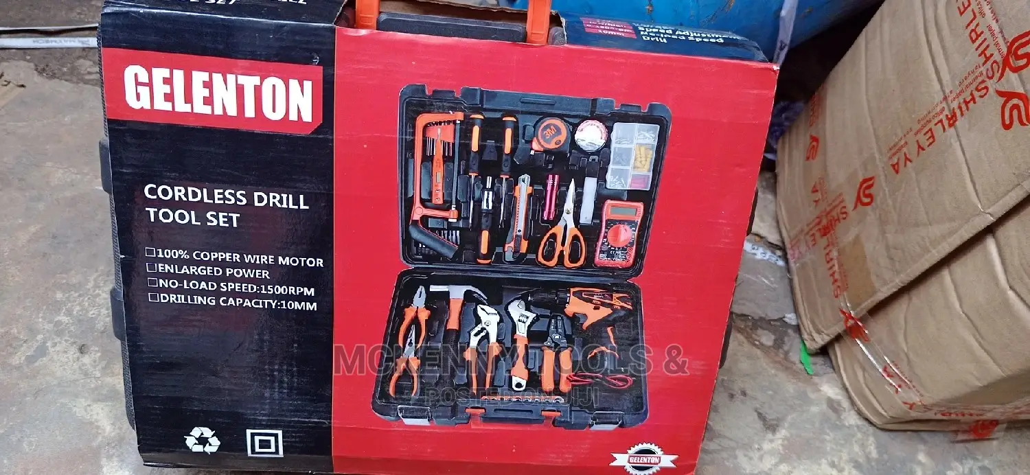 Germany Tools Box Kit With Electric/ Cordless Drill Machine