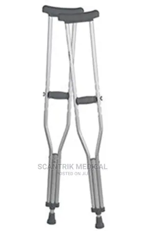 Lightweight Adjustable Underarm Crutches Aluminium Armrest