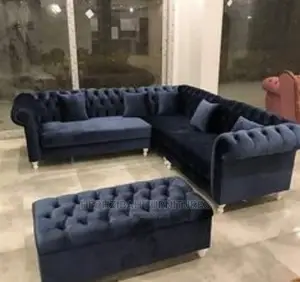L Shaped Chesterfield Sofa With Ottoman