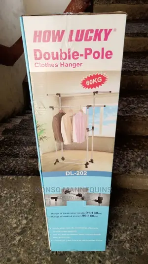 60kg Load Capacity How Lucky Double Pole Clothes Rack