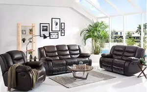 Modern Leather 6 Seaters Recliner Sofa Chair