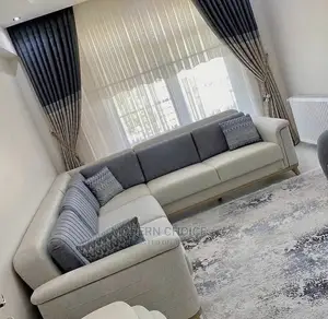 Set of L Shaped Sofa With One Accent Chair