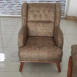 Brown Leather Accent Chair