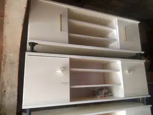 Solid Wood Tv Stand White With Golden Handle