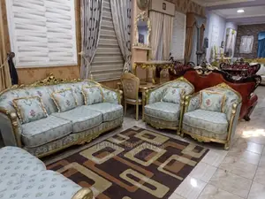 Modern 7 Seater Living Room Fabric Made Royal Sofa Chair.