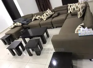 Modern U Shaped Sofa With Center Table