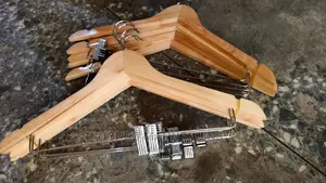 A Set of 10 Pieces Wooden Clip Hangers