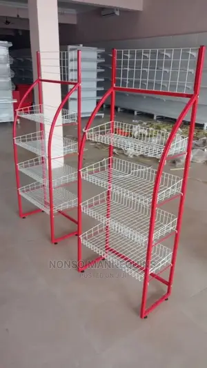 Red and White Display Baskets