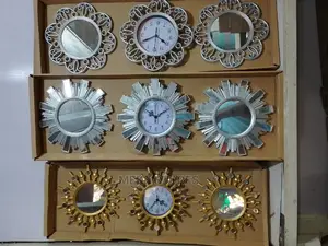 Wall Clock With Two Mirror