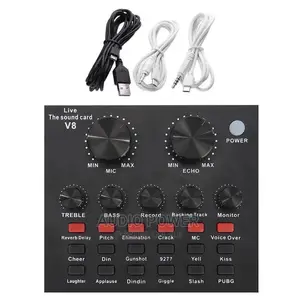 V8 Sound Card for Mobile Phones, Karaoke, and PC