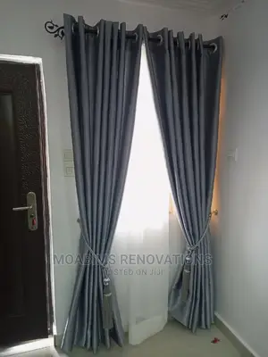 Classic Curtain Fabrics With Eyelets( Sliver Grey)