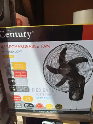 Century Rechargeable Wall Fan - 18inches