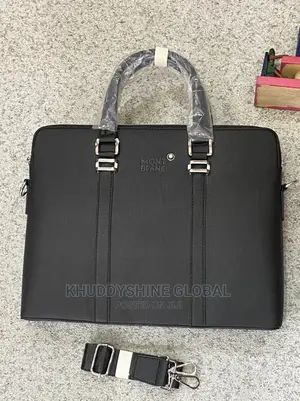 Men's Leather Briefcase For Documentation And Laptop