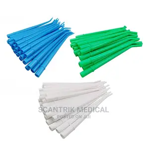 Green White Blue Dental Suction Aspirator Tips Elbow Ejector